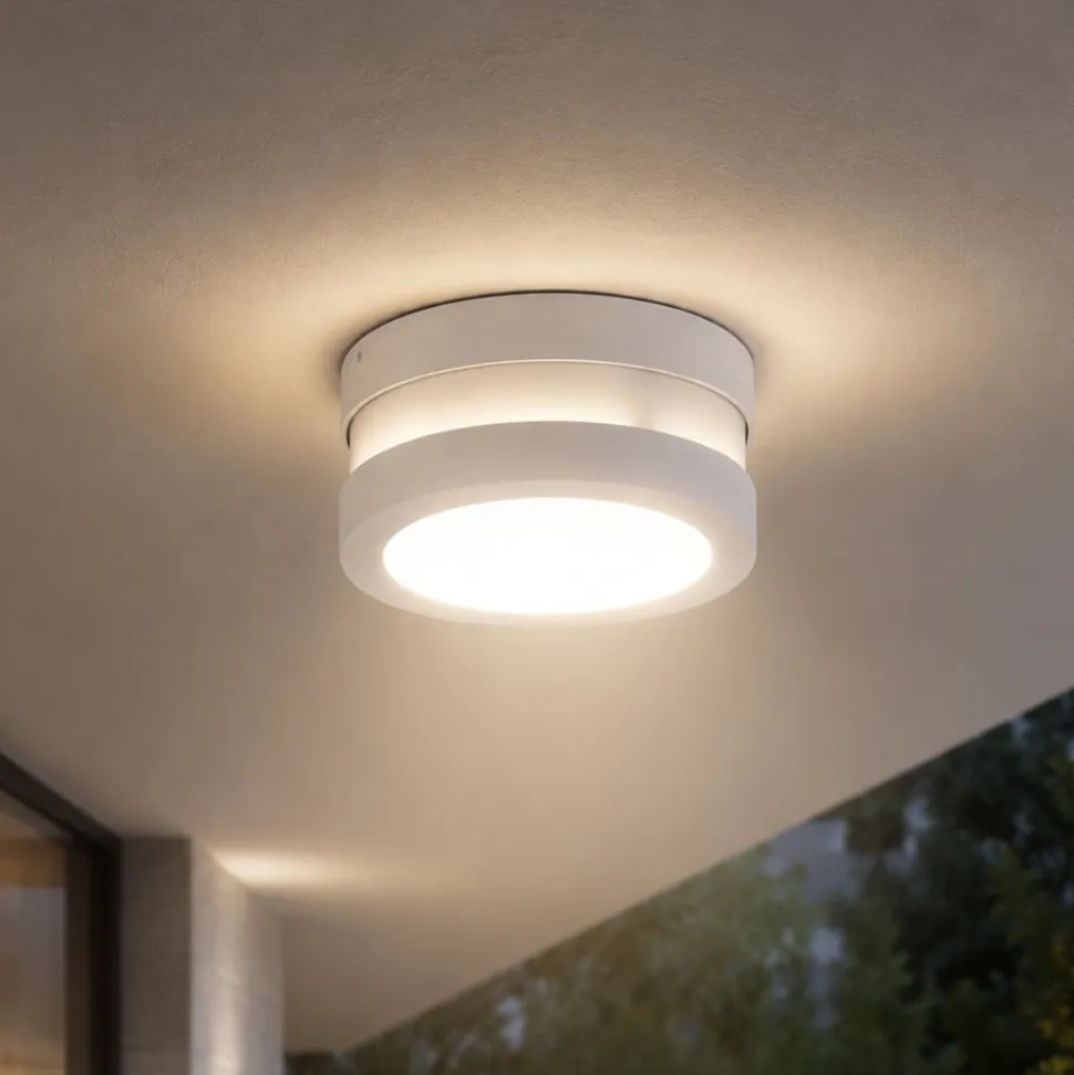 Top light plafoniera per esterno soho rotonda bianca moderna