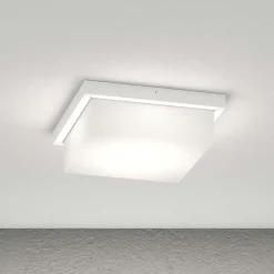 Top light plafoniera per esterno miami bianca quadrata