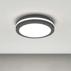 Top light plafoniera per esterno soho antracite rotonda