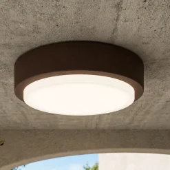 Top light plafoniera rotonda baku corten moderna ip54
