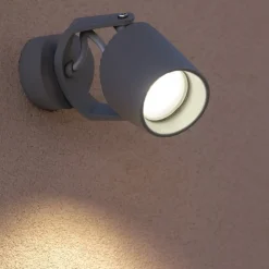 Top light roma faretto grigio per esterno anti corrosione ip66