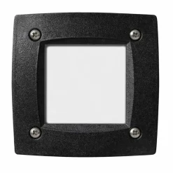 Top light segnapasso da incasso a parete quadrato nero per esterno anti corrosione ip66
