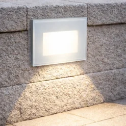 Top light segnapasso gliss da incasso parete per esterno led cct ip65