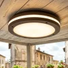 Top light soho plafoniera per esterno corten moderna rotonda