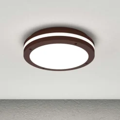 Top light soho plafoniera per esterno corten moderna rotonda