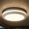 Top light soho plafoniera bianca da esterno rotonda ip54