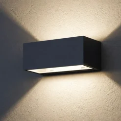 Top light spa applique da esterno rettangolare antracite ip54