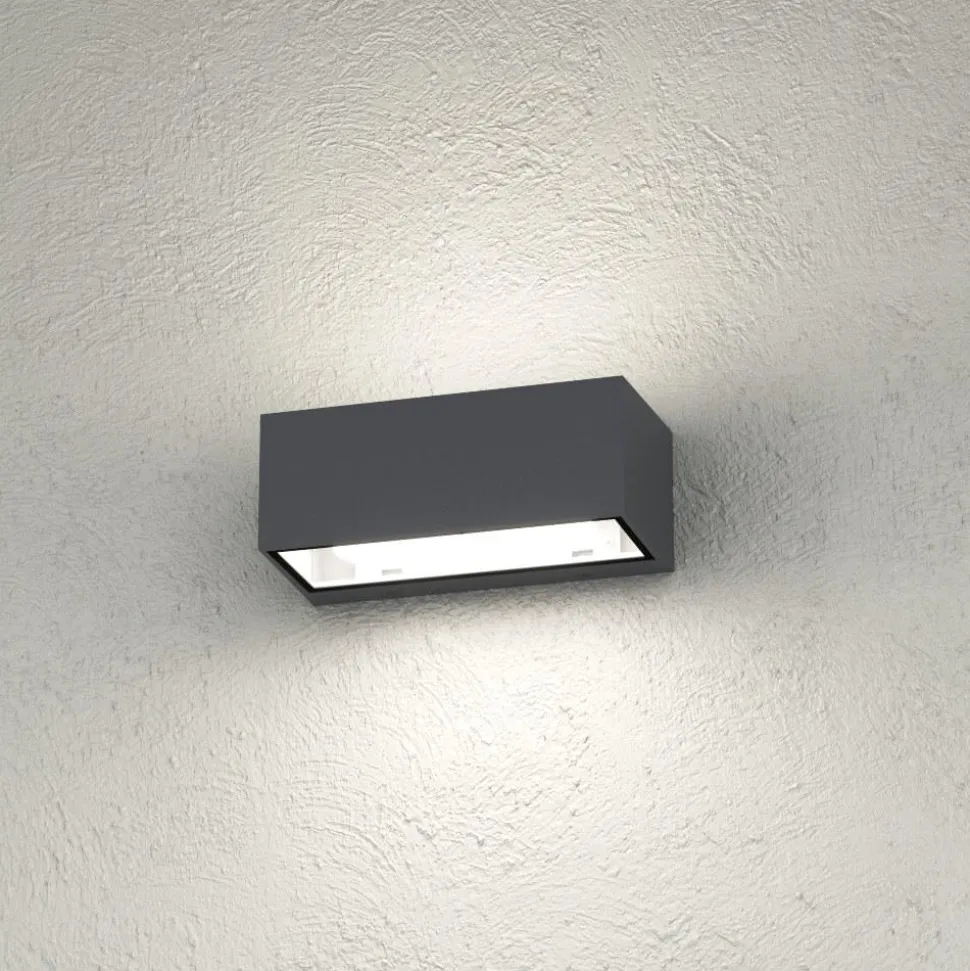 Top light spa applique da esterno rettangolare antracite ip54