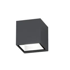 Top light spa applique per esterno cubo antracite biemissione luce ip54