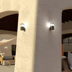 Top light york applique da esterno moderna antracite ip54