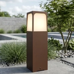 Top light york lampioncino basso da giardino corten ip54