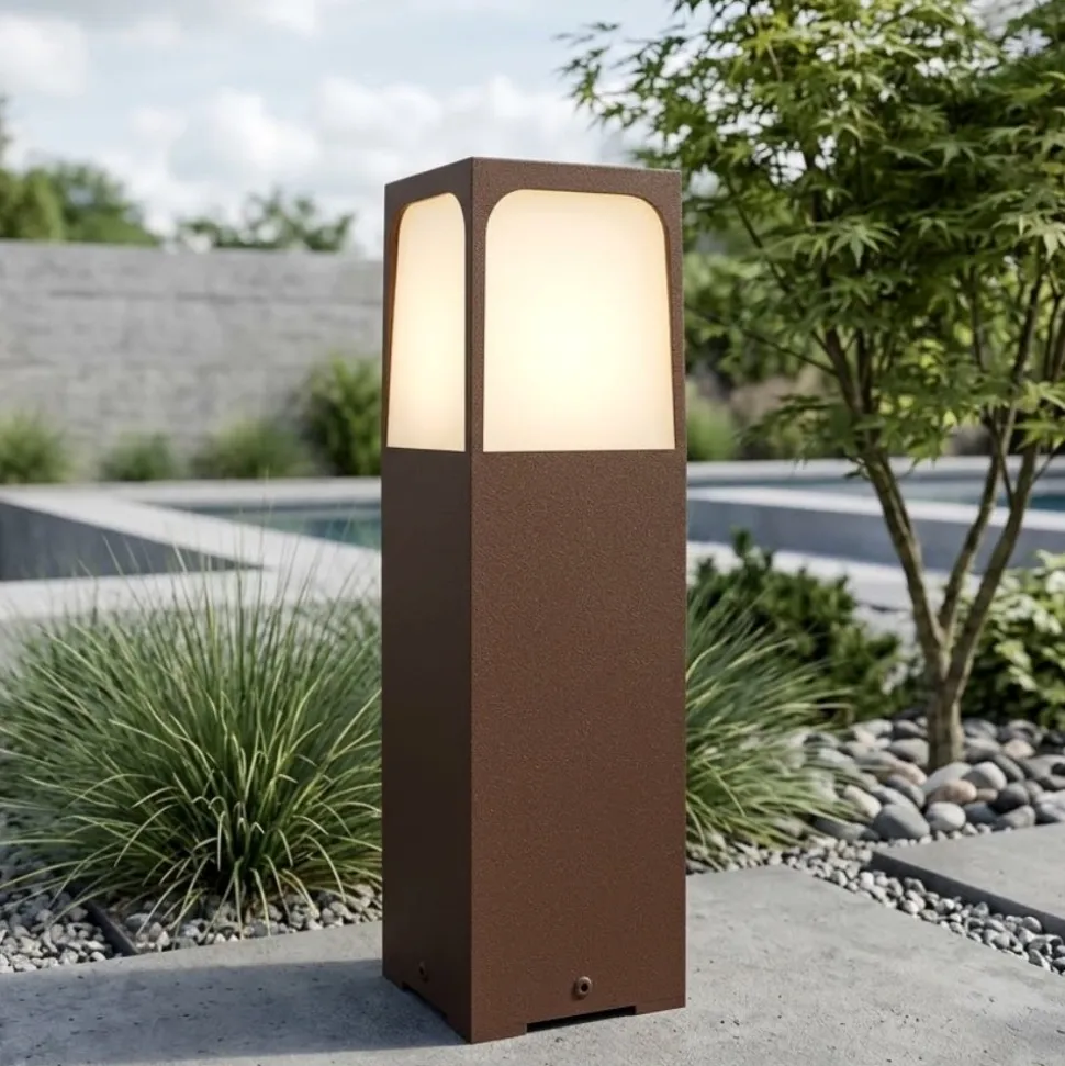 Top light york lampioncino basso da giardino corten ip54