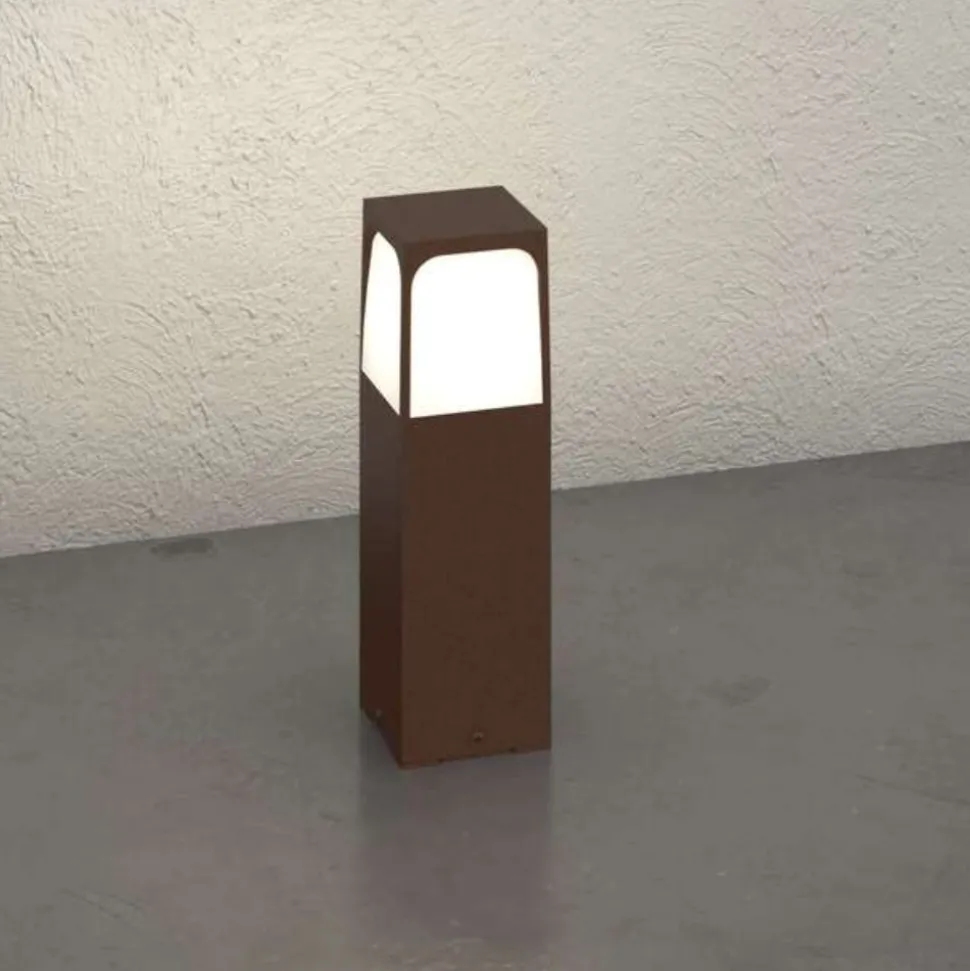 Top light york lampioncino basso da giardino corten ip54