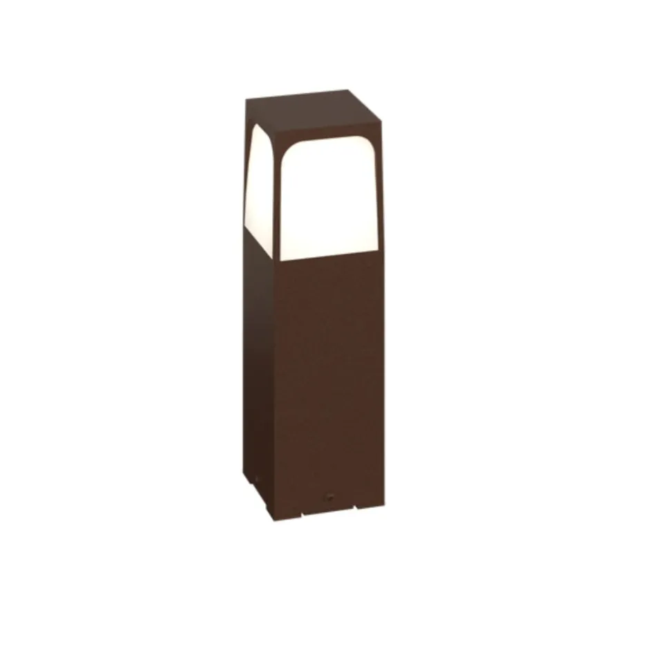 Top light york lampioncino basso da giardino corten ip54