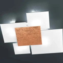 Toplight upgrade plafoniera per camera da letto placca foglia rame