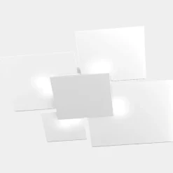 Toplight upgrade plafoniera moderna vetro bianco placca bianca rettangolare