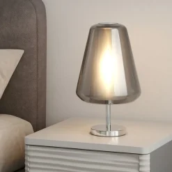 Toplight abat-jour da comodino vetro fume moderna