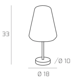 Toplight abat-jour da comodino vetro fume moderna