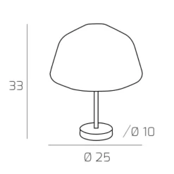 Toplight abat-jour da comodino vetro ambra cromo design moderna