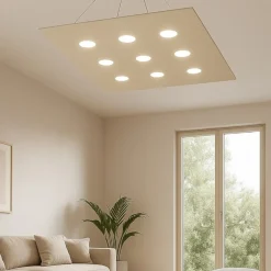 Toplight area lampadario quadrato sabbia per salone moderno