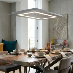 Toplight carpet lampadario pertavolo da pranzo moderno 60w grigio
