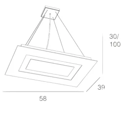 Toplight carpet lampadario sabbia per soggiorno moderno