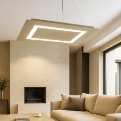 Toplight carpet lampadario 91w sabbia per soggiorno moderno rettangolare