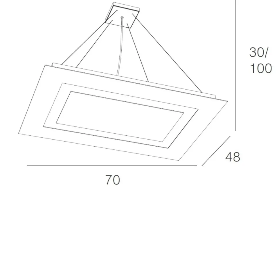 Toplight carpet lampadario 91w sabbia per soggiorno moderno rettangolare