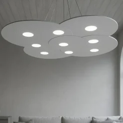 Toplight cloud grigio lampadario moderno per soggiorno