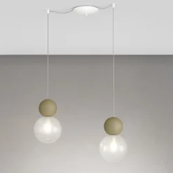 Top light cottage verde lampadario da cucina moderna due luci con decentramento