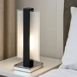 Top light cross abat-jour moderna nero lampada da comodino