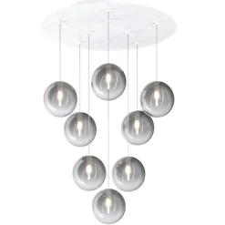 Toplight eclipse lampadario moderno sfere vetro per soggiorno