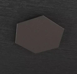 Top light hexagon piastra metallica decorativa marrone