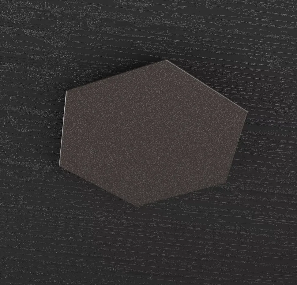 Top light hexagon piastra metallica decorativa marrone