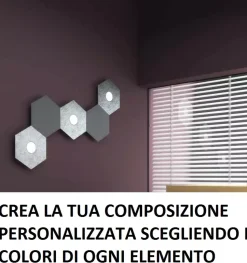 Top light hexagon piastra metallica decorativa marrone