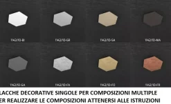 Top light hexagon piastra metallica decorativa marrone