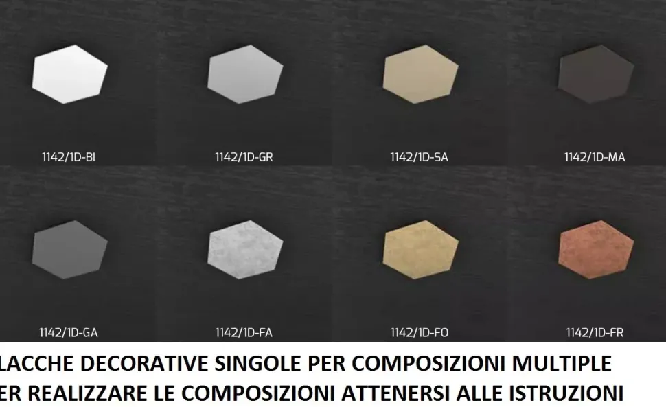 Top light hexagon piastra metallica decorativa marrone