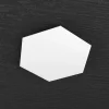 Top light hexagon placca metallica decorativa bianca