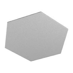 Top light hexagon placca metallo decorativa metallo grigio