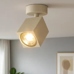 Top light kibo faretto led a soffitto gu10 orientabile sabbia