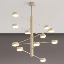 Top light lampadario 12 luci orientabili sabbia moderno per soggiorno octopus