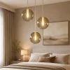 Toplight lampadario per camera da letto vetri sfere ambra