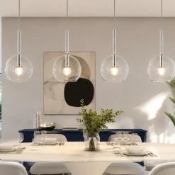 Top light lampadario per cucina vetri trasparenti