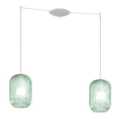Toplight lampadario per isola cucina moderno vetri verdi