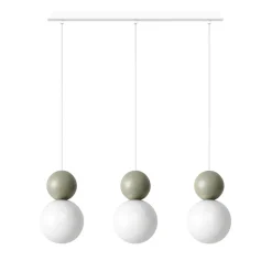 Top light lampadario per tavolo cucina cucina cottage 3 luci sfere verdi