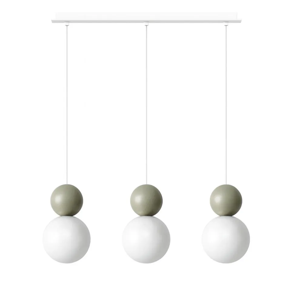 Top light lampadario per tavolo cucina cucina cottage 3 luci sfere verdi