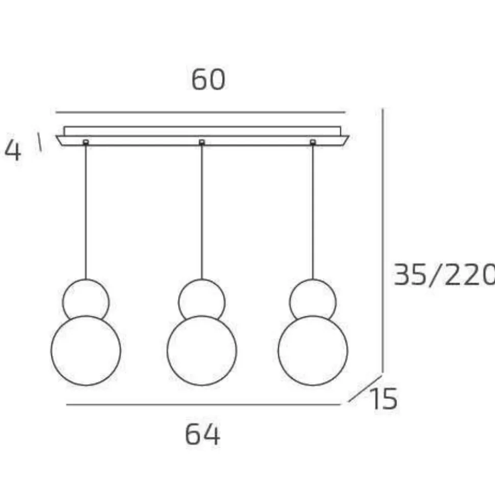 Top light lampadario per tavolo cucina cucina cottage 3 luci sfere verdi