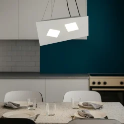 Toplight note lampadario bianco per cucina moderna