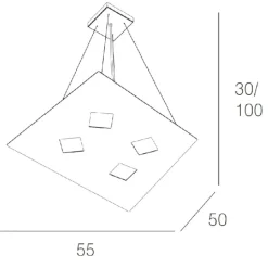 Toplight note lampadario per cucina moderna
