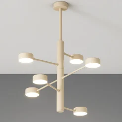 Top light octopus lampadario 6 luci sabbia moderno orientabile per soggiorno